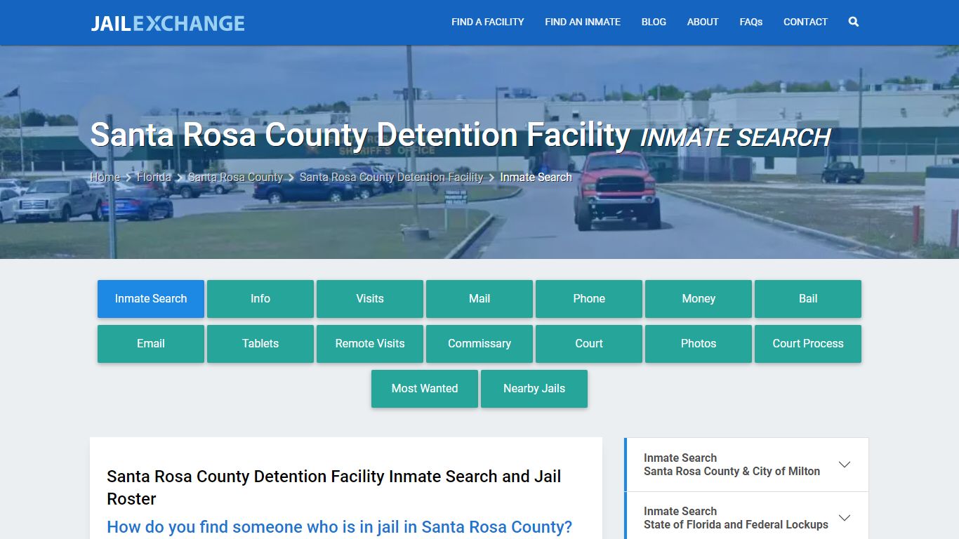 Santa Rosa County Detention Facility Inmate Search - Jail Exchange